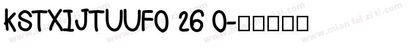 KSTXIJTUUF0 26 0字体转换